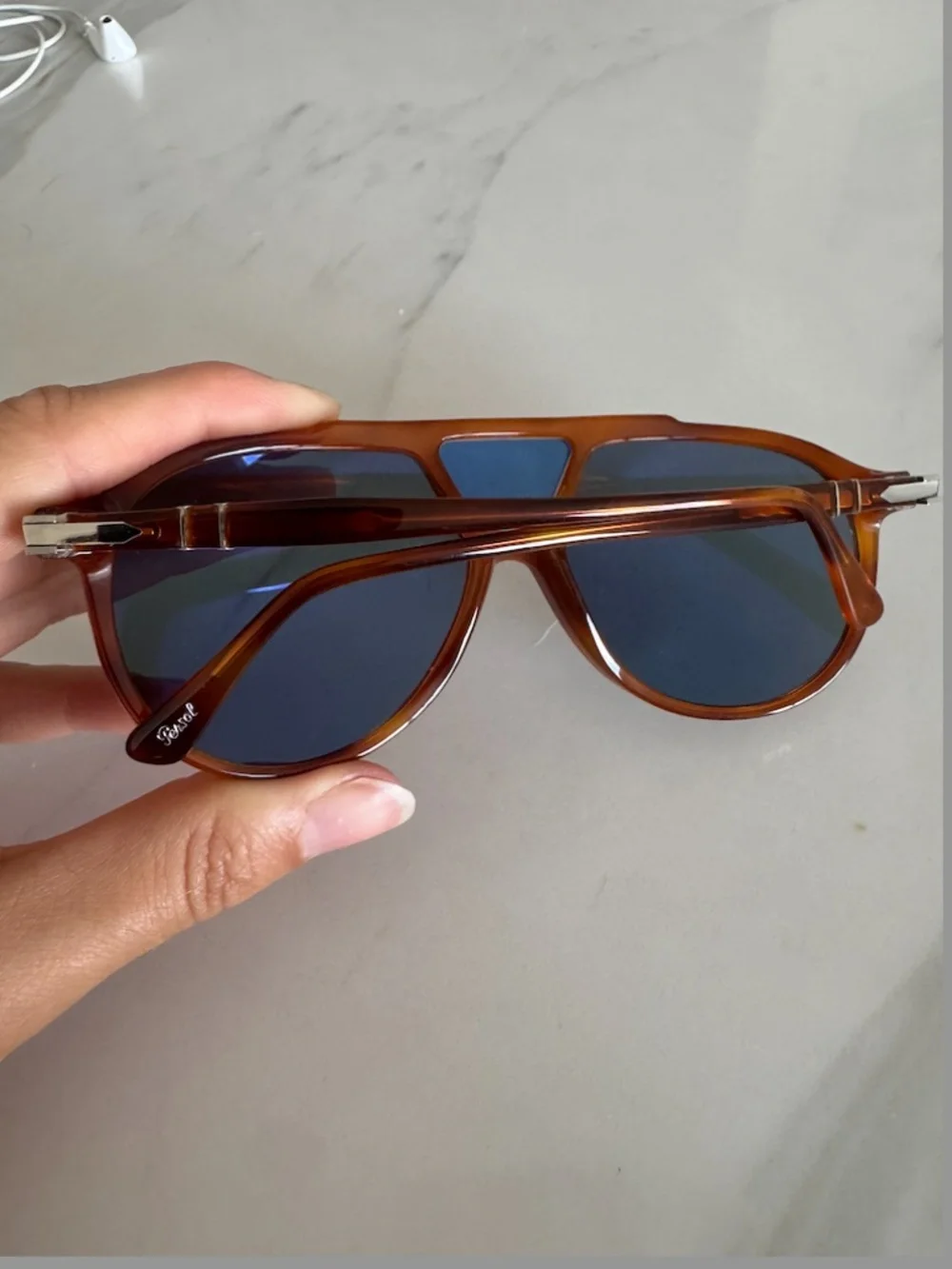 Persol Brown Terra di Siena / Light Blue - Sunglasses